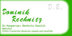 dominik rechnitz business card